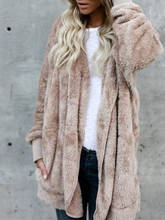 Stay Warm and Stylish with Women's Sherpa Jacket Fleece Teddy Coat